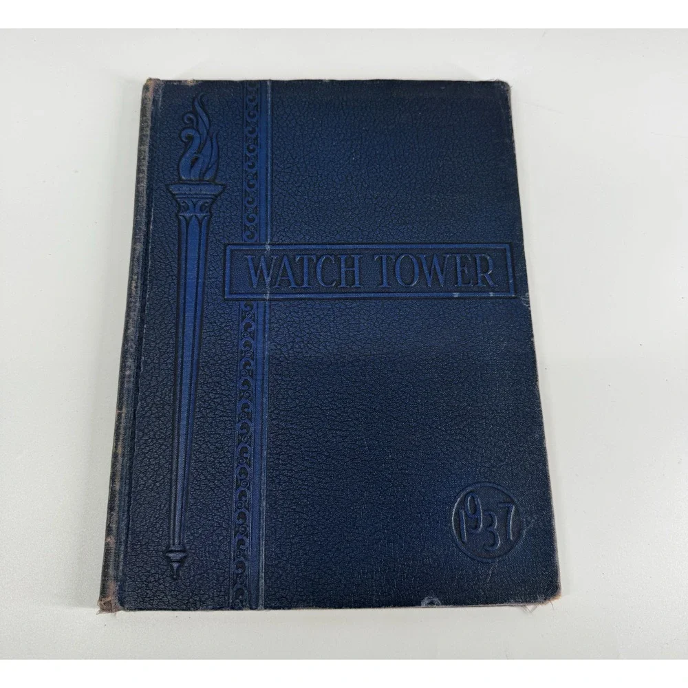 1937 Rock Island HIGH SCHOOL Rock Island IL‎ Illinois Yearbook Watchtower Signed